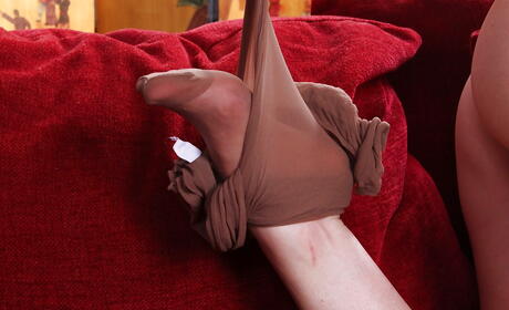 Excellent blonde mature Holly Jones in underwear reveals her ass and sissy 